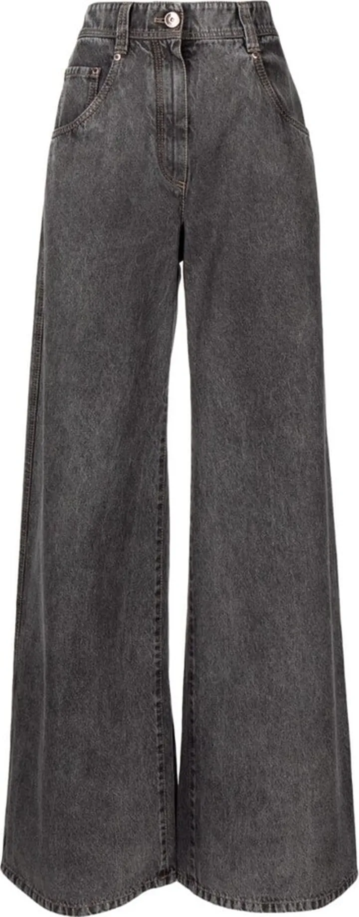 Wide-Leg Denim Jeans