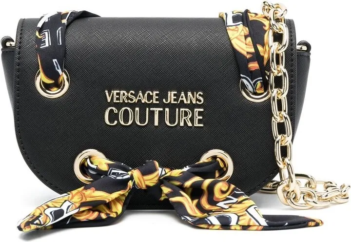 Baroque-Print Detail Shoulder Bag