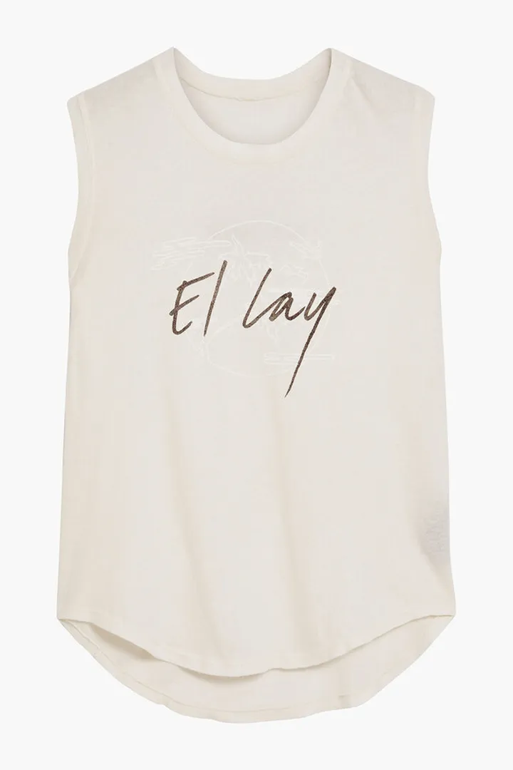 Printed cotton-jersey tank