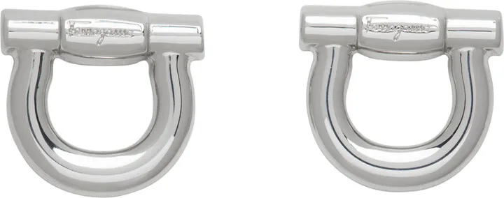 Ferragamo Silver Logo Cufflinks