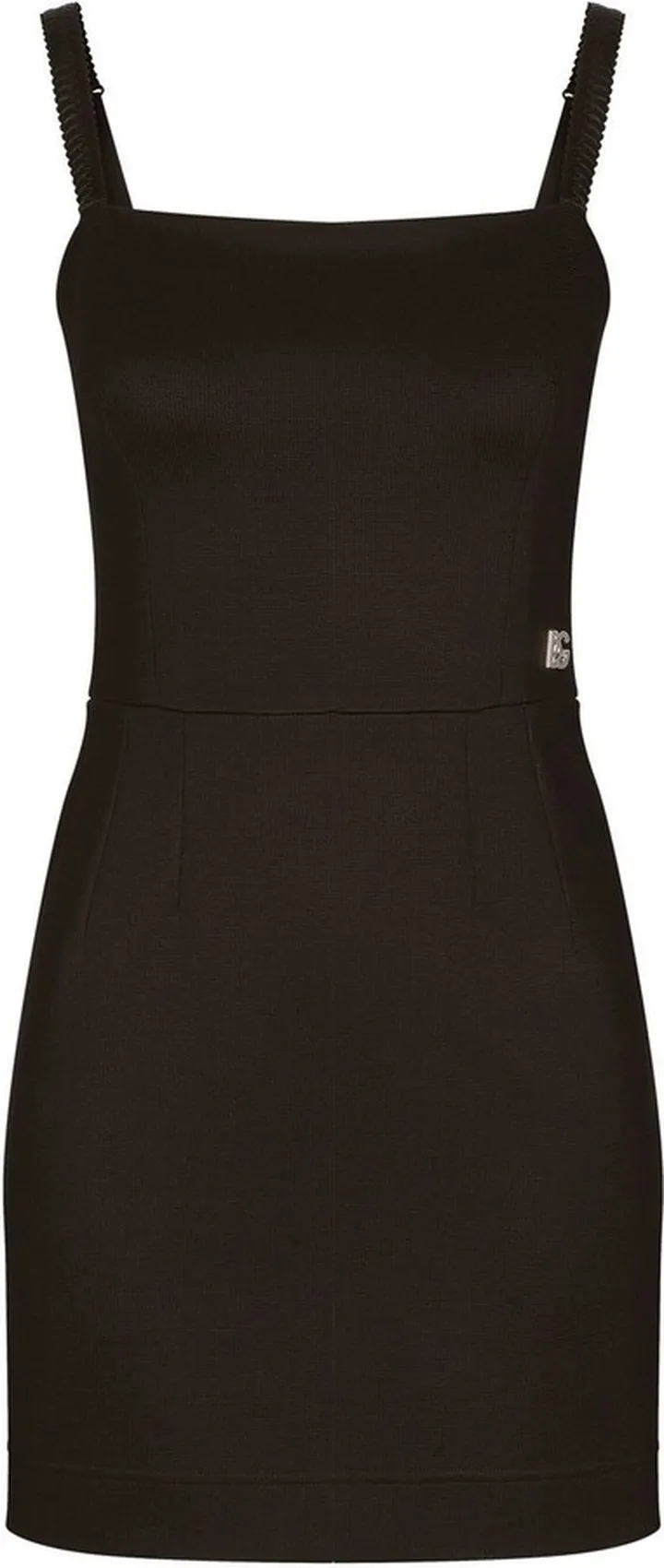 Logo Plaque Sleeveless Mini Dress