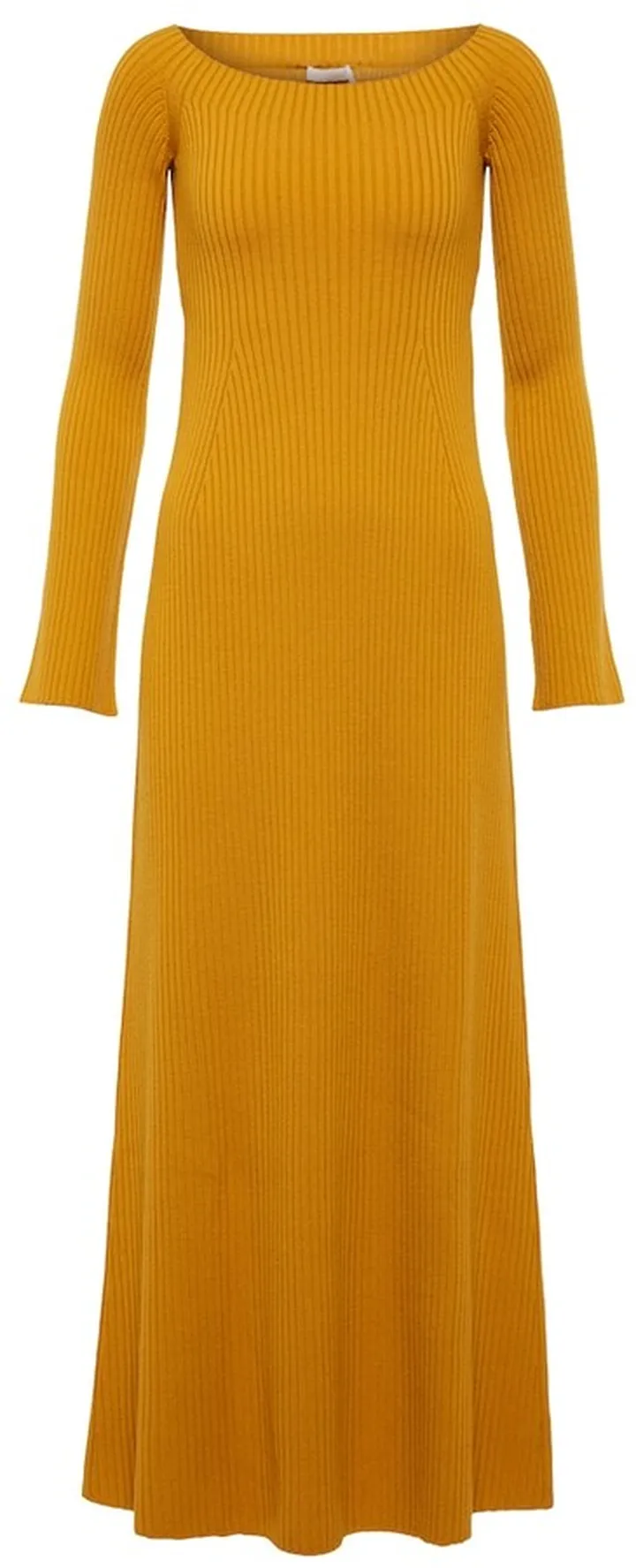 Off-shoulder wool-blend maxi dress