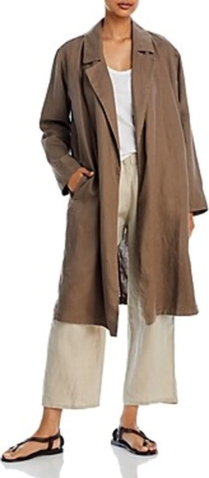 Eileen Fisher Organic Linen Trench Coat
