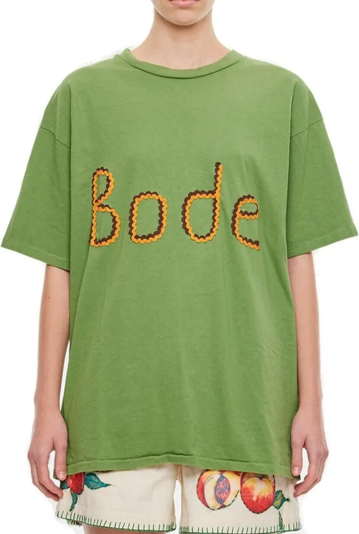 Bode Logo Detailed Crewneck T-Shirt