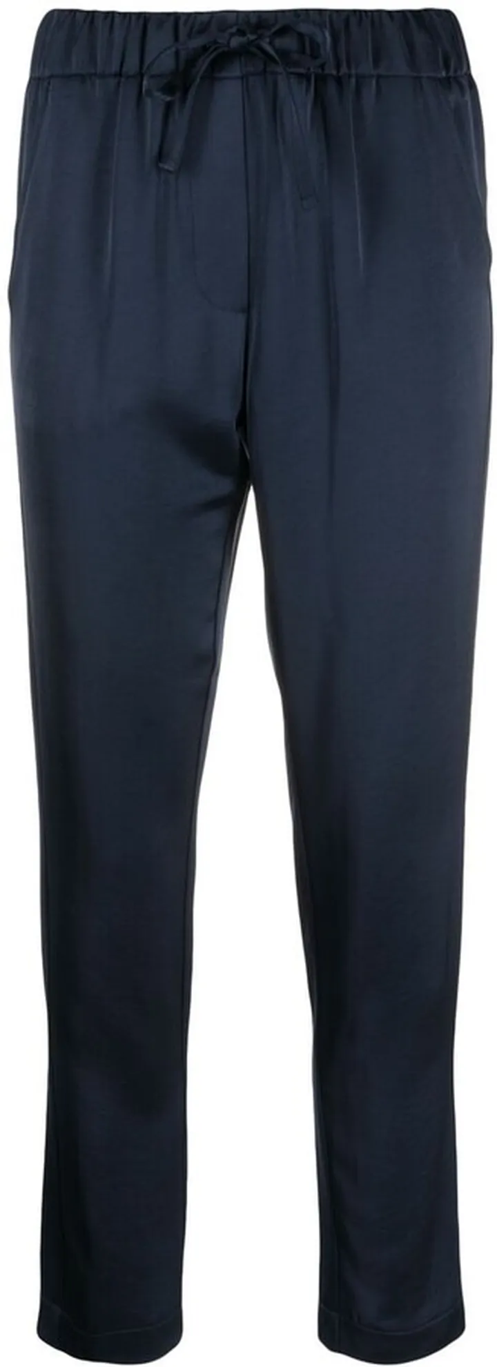 Cropped Satin Track Trousers