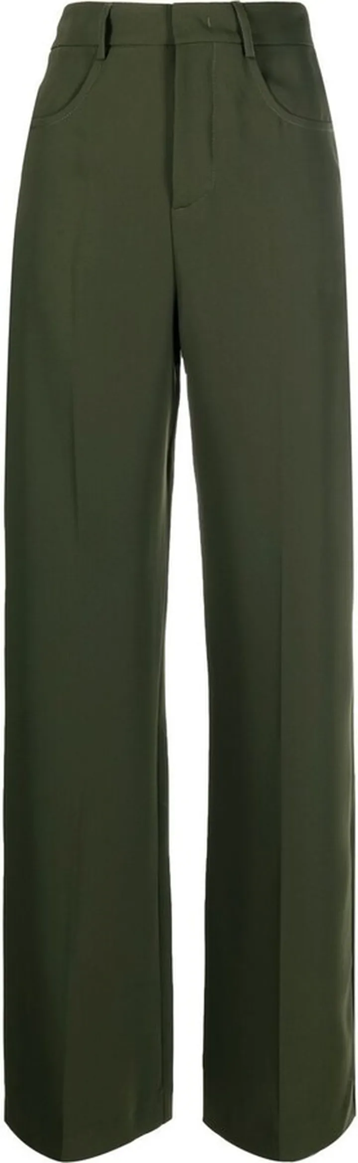 Straight-Leg Cut Trousers