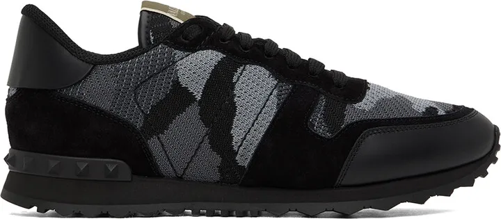 Valentino Garavani Black Rockrunner Sneakers