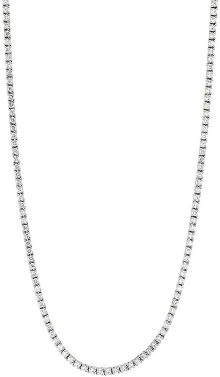 Bardot 18K White Gold Diamond Everyday Tennis Necklace