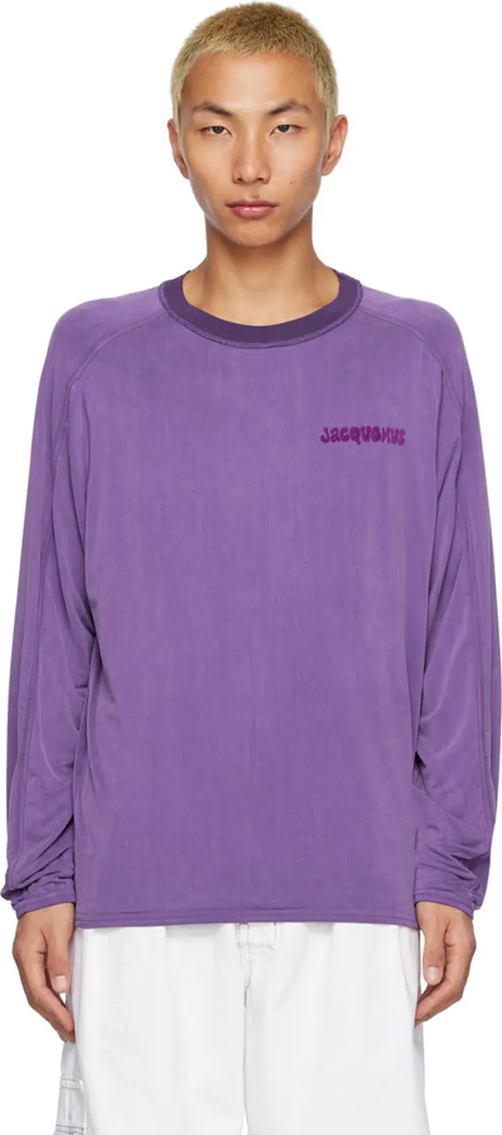Jacquemus Purple Crewneck Long Sleeve T-Shirt