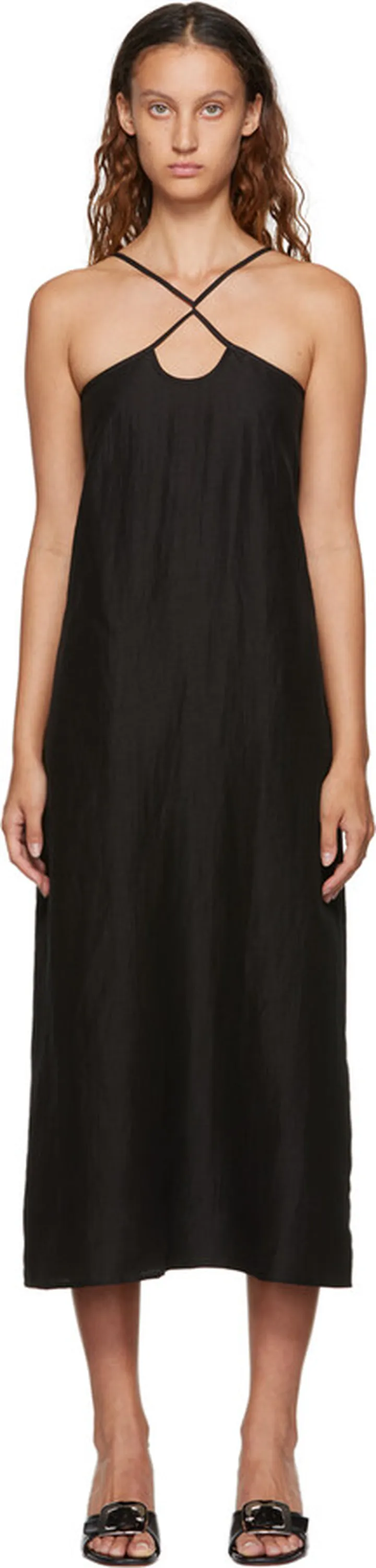 Maryam Nassir Zadeh SSENSE Exclusive Black Midi Dress