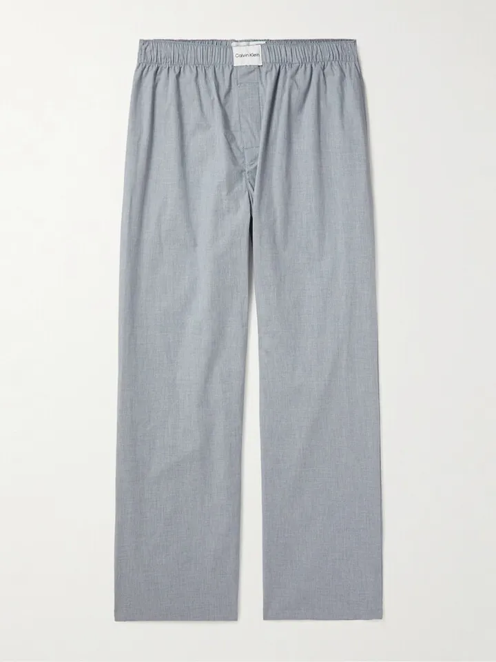Stretch-Cotton Chambray Pyjama Trousers