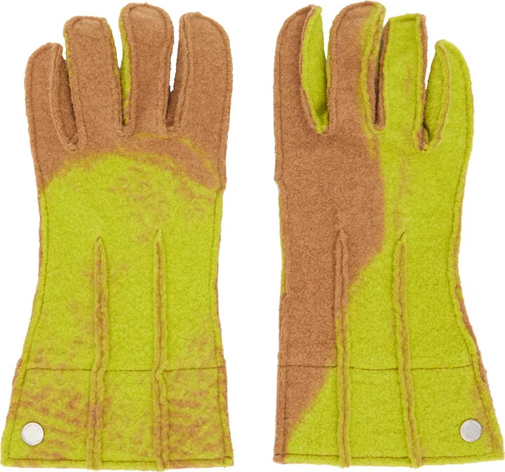 Issey Miyake Green & Brown Grow Gloves