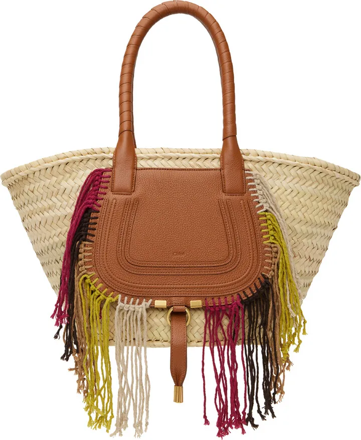 Chloé Tan Medium Marcie Basket Tote