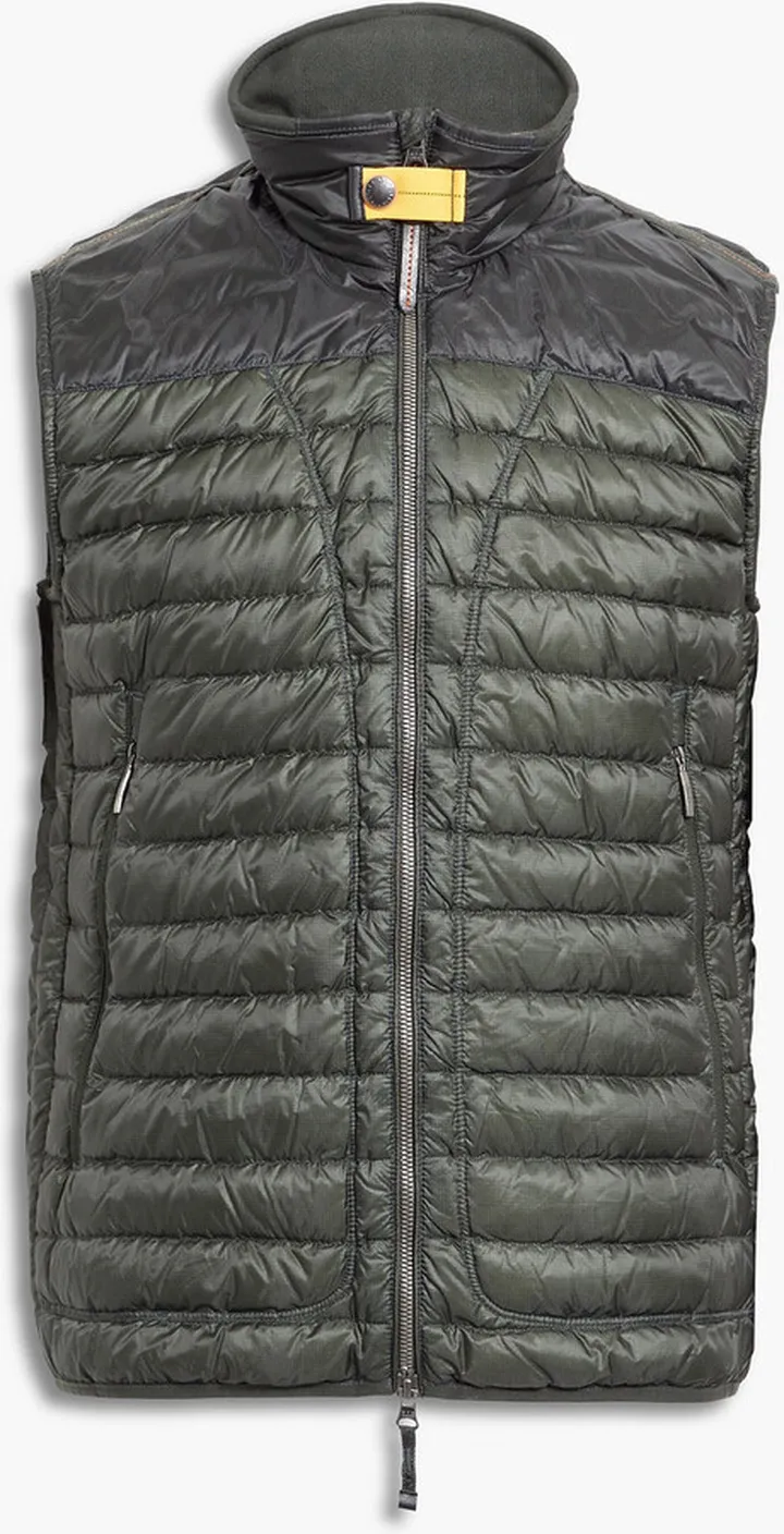 Appliquéd quilted shell vest
