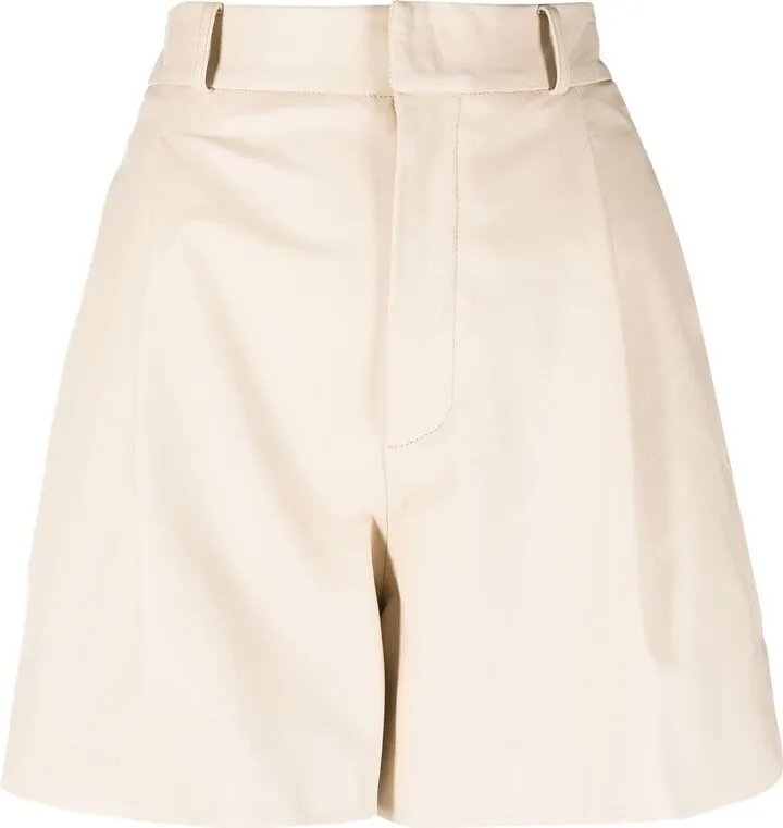Mia pleat-detail shorts