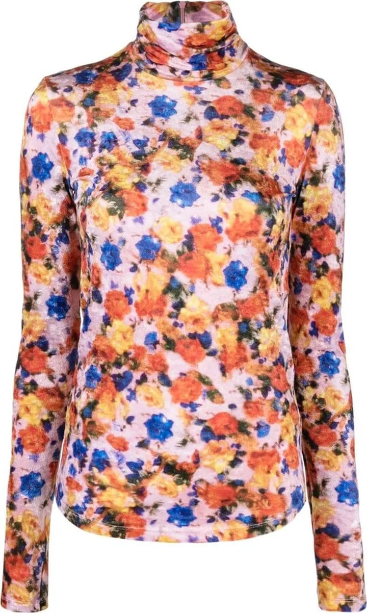 Giloyela floral turtle neck top