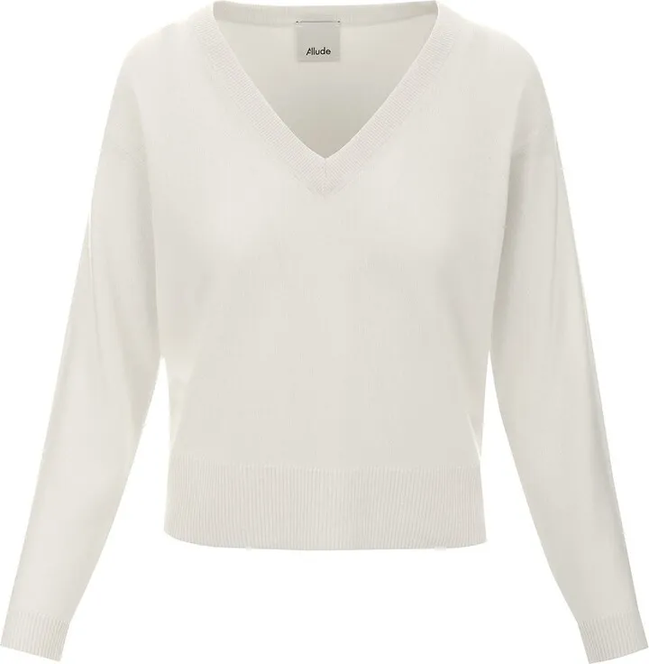 Allude V-Neck Knitted Jumper