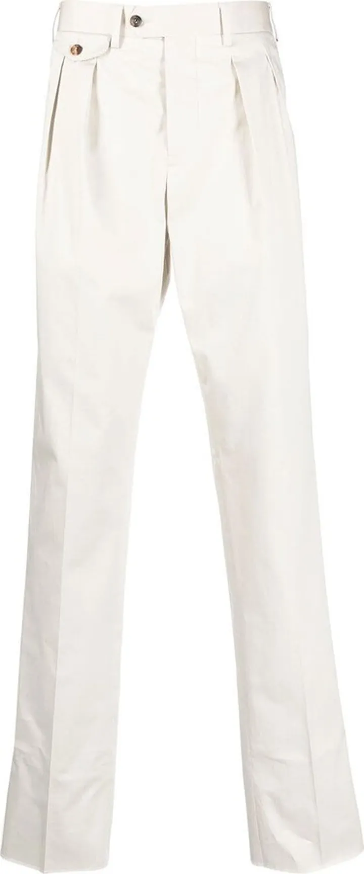 Pleated Straight-Leg Trousers