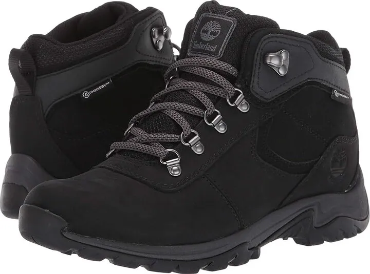 Timberland Mt. Maddsen Mid Leather Waterproof (Black Full Grain Leather) Women's Lace-up Boots