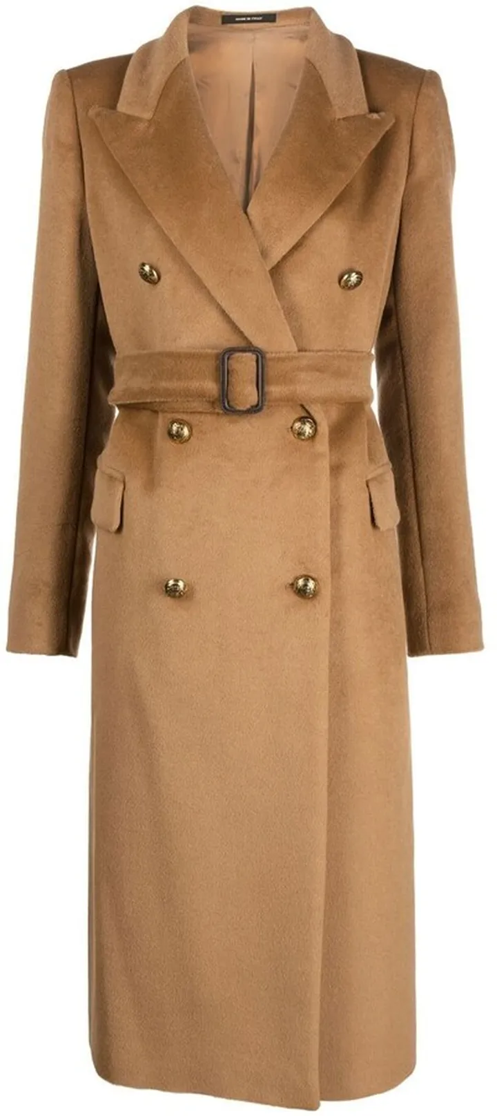 TAGLIATORE- Double-breasted Long Wool Coat