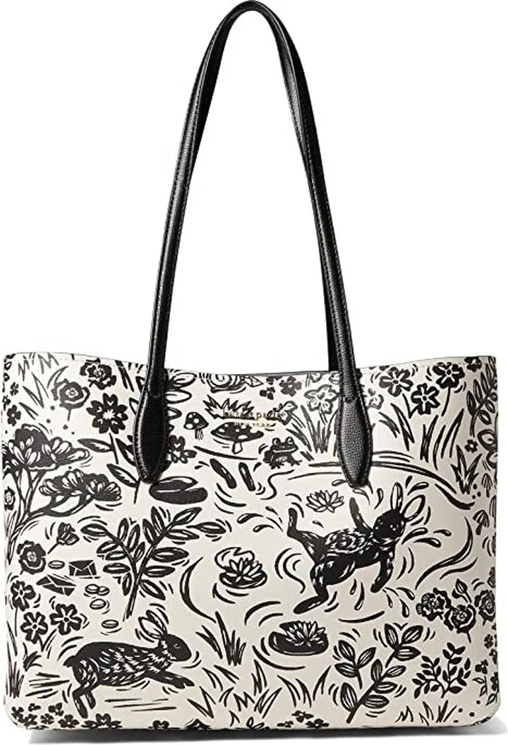 Kate Spade New York All Day Lunar New Year Large Tote (Cream Multi) Handbags