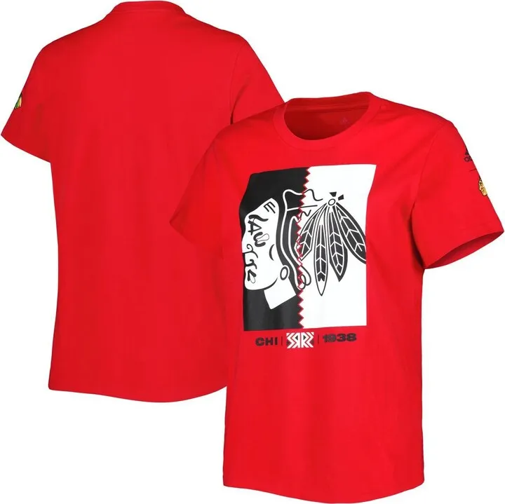 Men's adidas Red Chicago Blackhawks Reverse Retro Fresh T-shirt