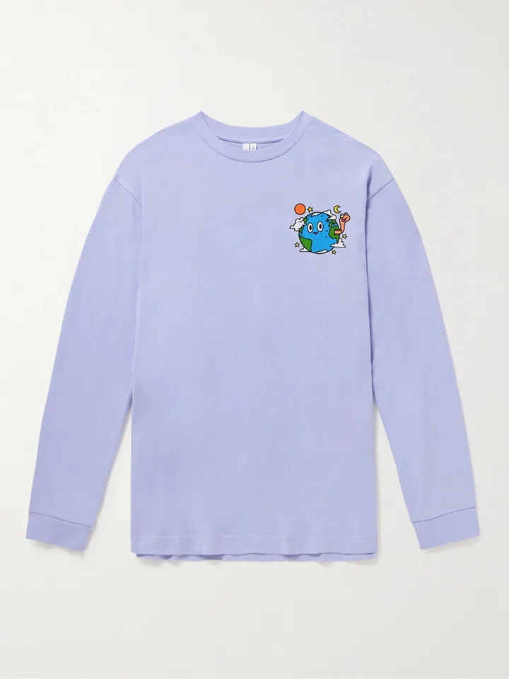 Opus Printed Organic Cotton-Jersey T-Shirt