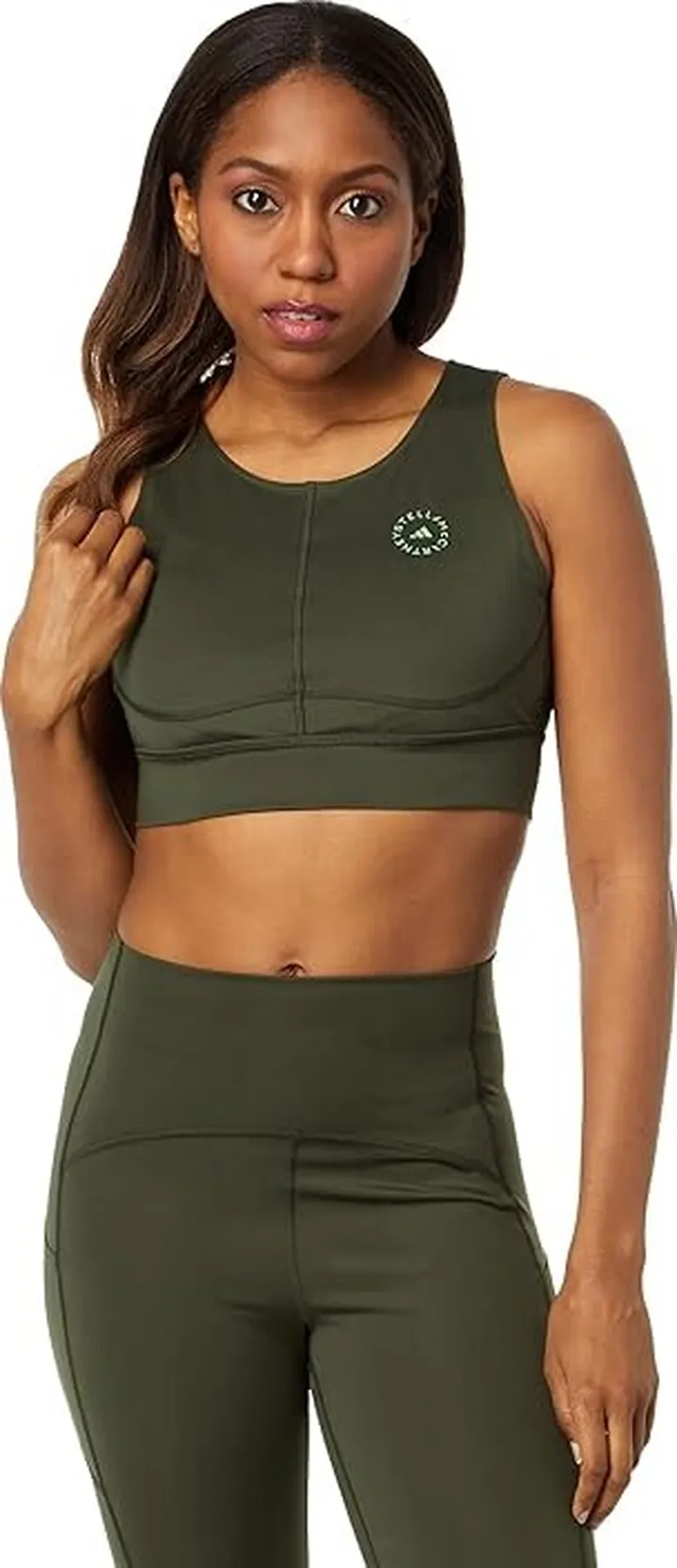 adidas by Stella McCartney Training Crop HR2189 (Night Cargo) Women's Clothing