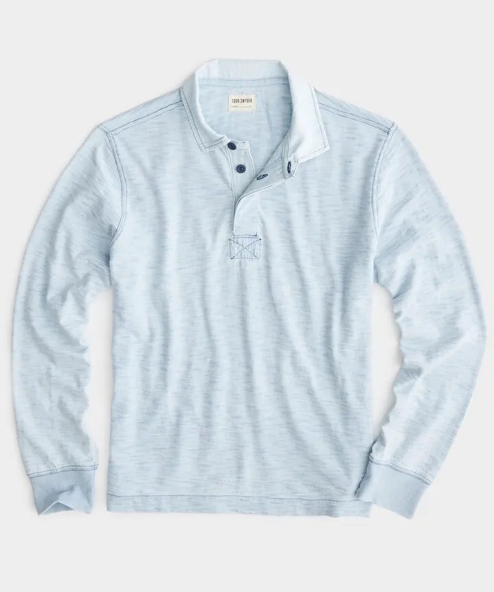 White Wash Indigo Rugby Polo