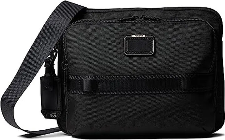 Tumi Service Crossbody (Black) Handbags