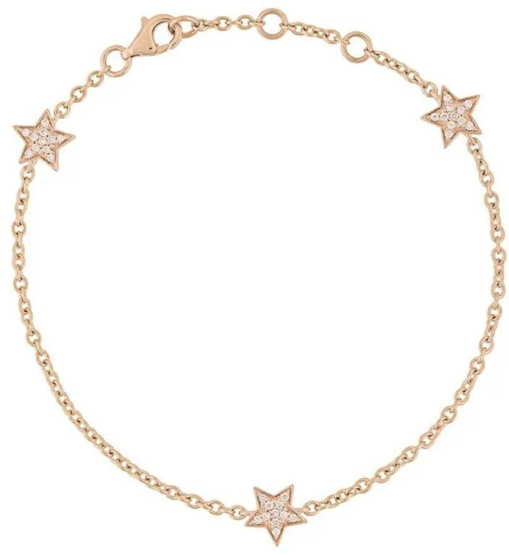18kt rose gold STASIA MINI Triple Star diamond bracelet