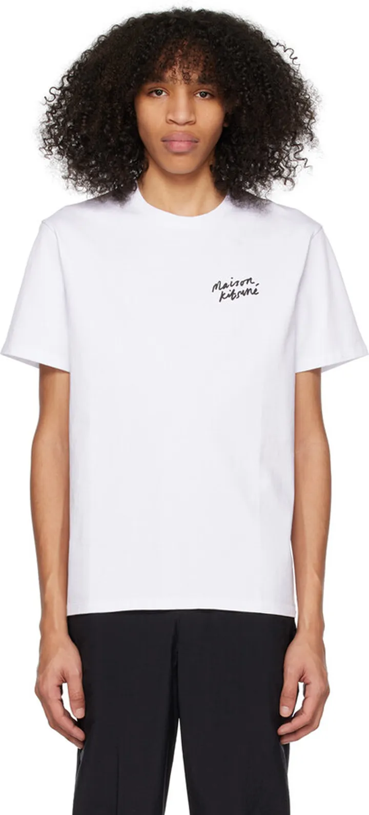 Maison Kitsuné White Mini Handwriting T-Shirt