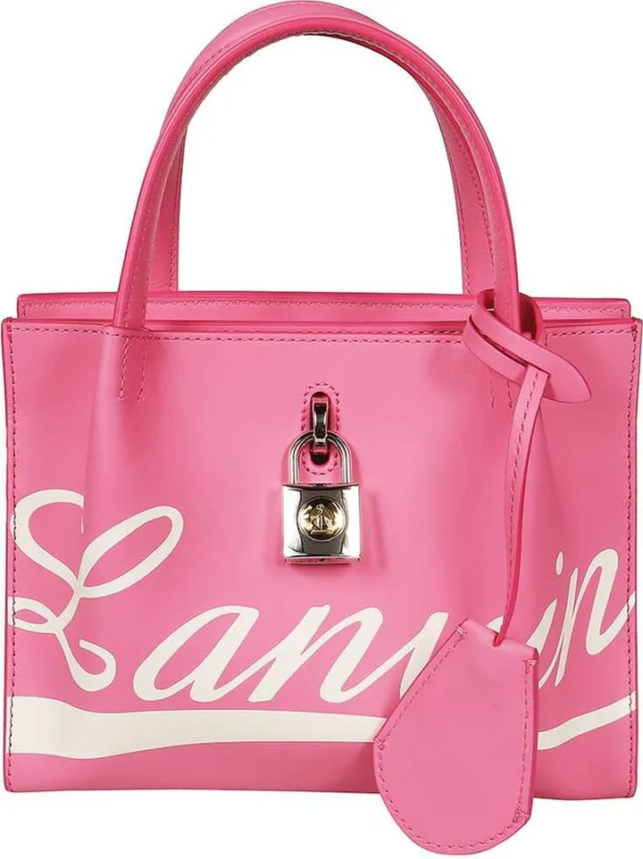 Logo Print Leather Handbag