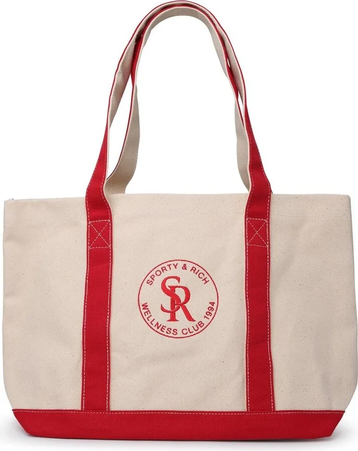Sporty & Rich Logo Print Tote Bag
