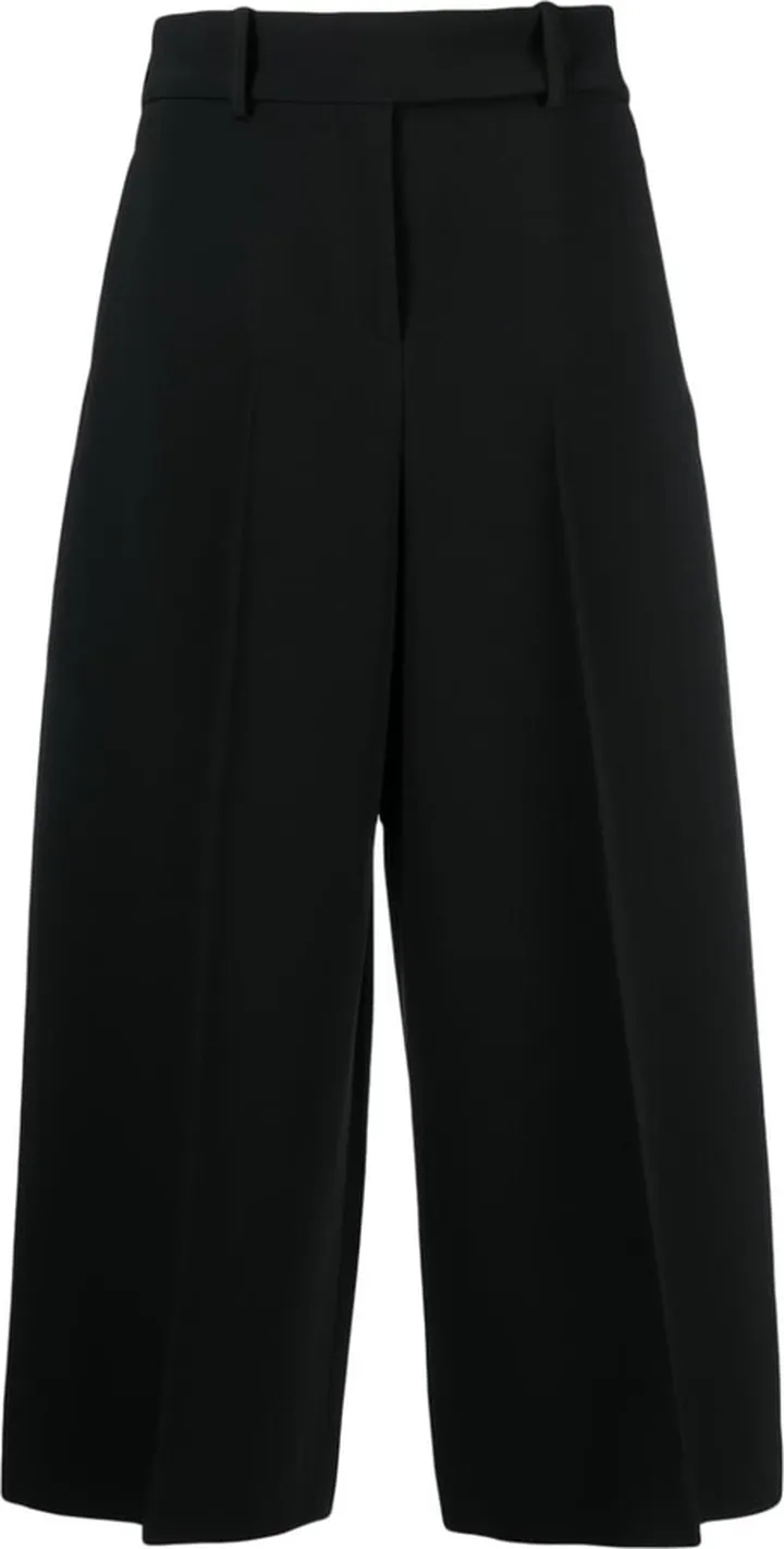 Cropped Wide-Leg Tailored Trousers