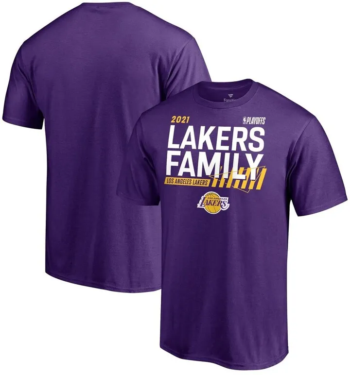 Men's Purple Los Angeles Lakers 2021 Nba Playoffs Bound Mantra T-shirt
