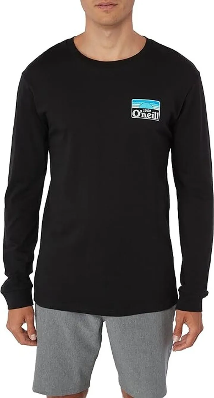 O'Neill Sun Down Long Sleeve Tee (Black) Men's Clothing