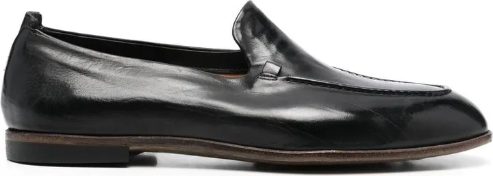 Polished-Finish Leather Loafers