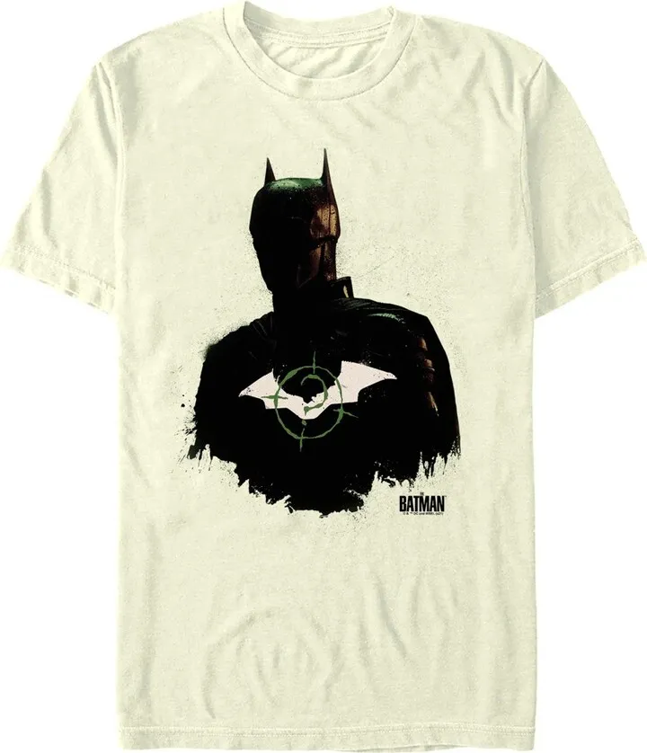 Men's The Batman Who Is Batman Silhouette T-Shirt - Beige - 3X Large