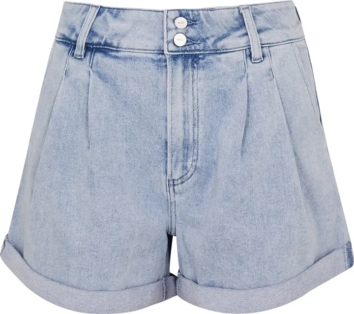 Paige Beth Light Blue Stretch-denim Shorts