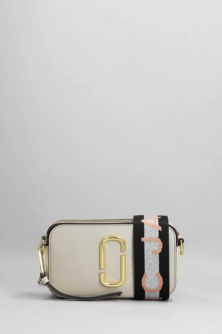 Snapshot Shoulder Bag In Taupe Leather
