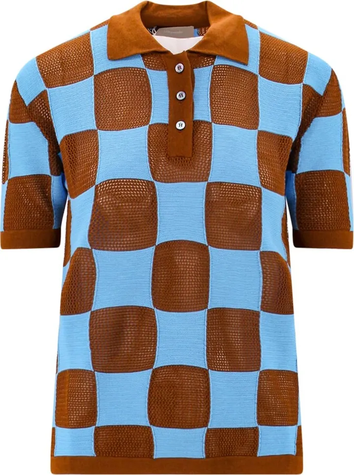 Silk and cotton polo shirt