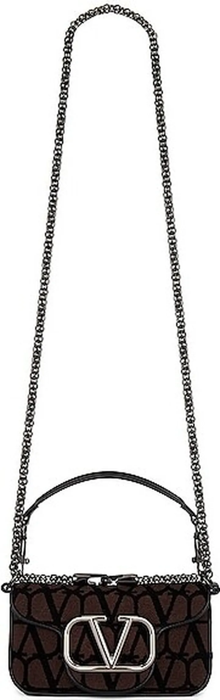 Valentino Garavani Small Loco Shoulder Bag in Brown