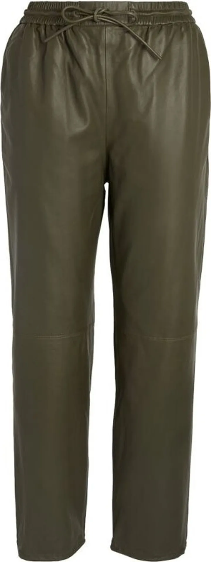 Yves Salomon Leather Straight Trousers