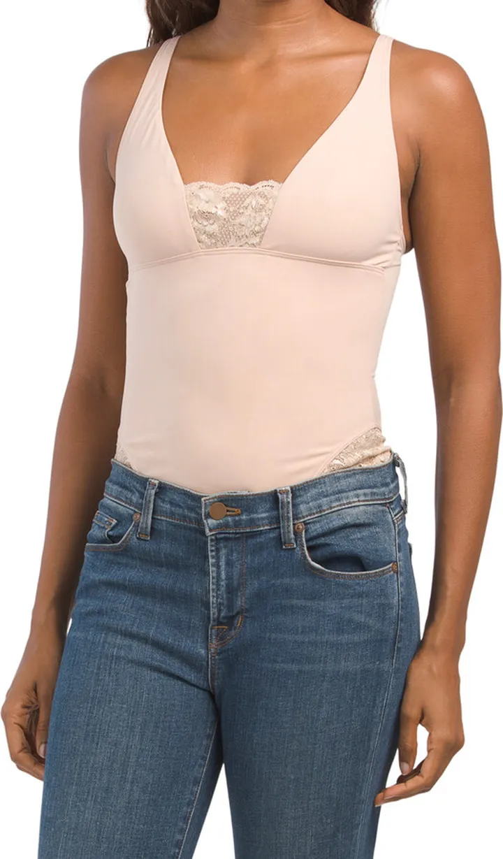 Made In Italy Soprano Lace Illusion Teddy Bodysuit