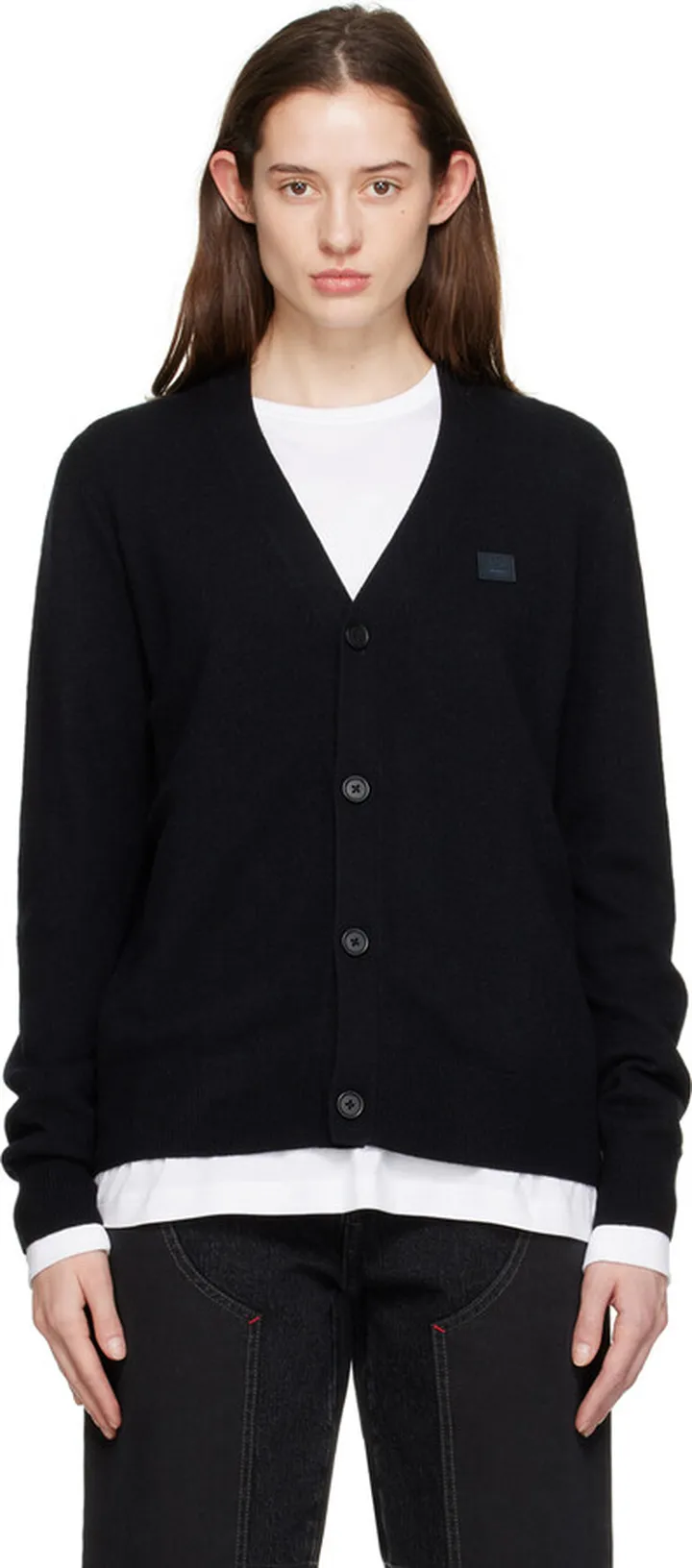 Acne Studios Black Patch Cardigan