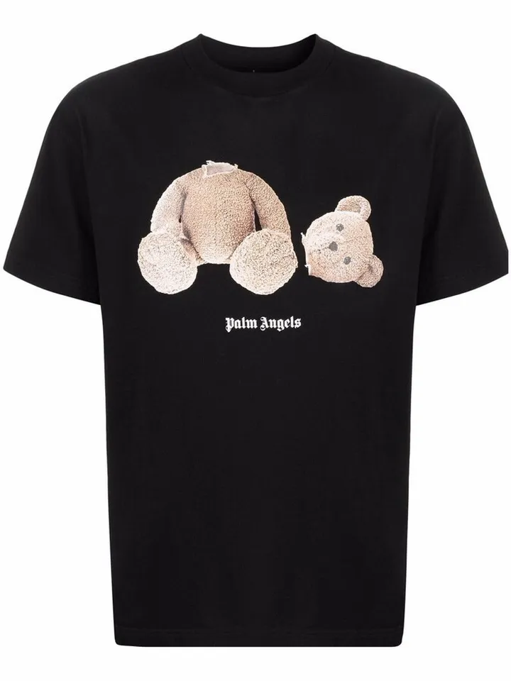 bear-print T-shirt