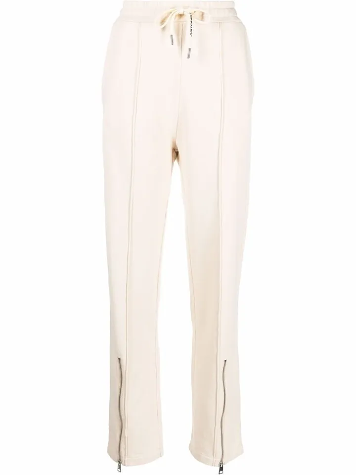 Straight-Leg Zip-Detail Trousers