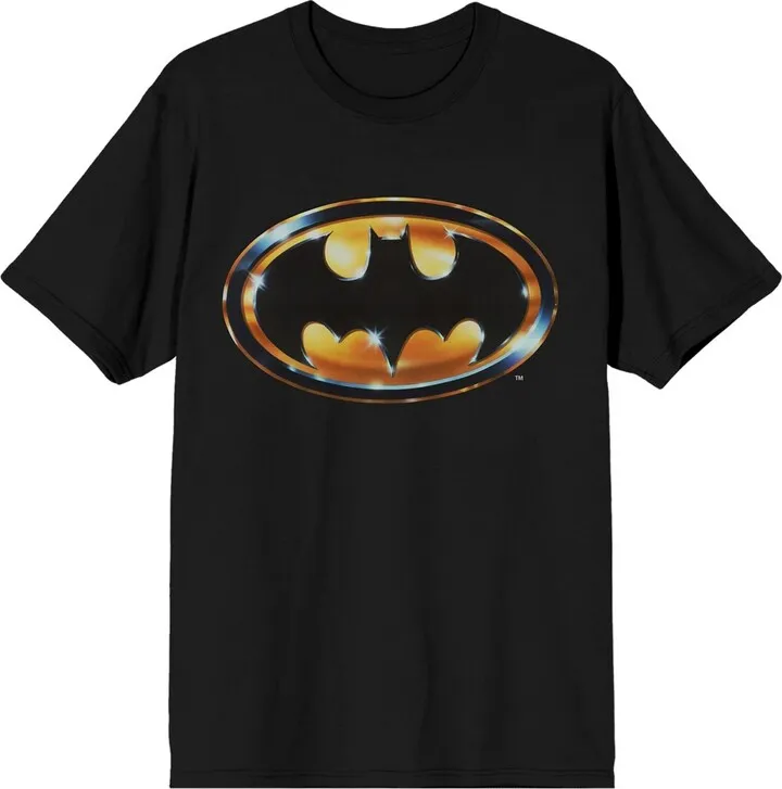 DC Comic Book Batman Logo Men's Black Short Sleeve Graphic Tee Shirt-6XL
