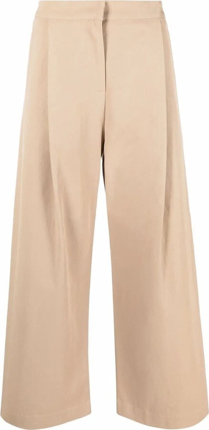 Wide-Leg Cropped Trousers
